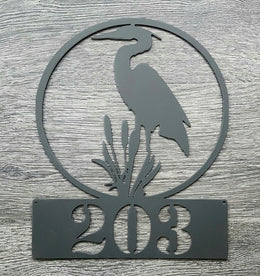 Blue Heron Personalized Metal Sign