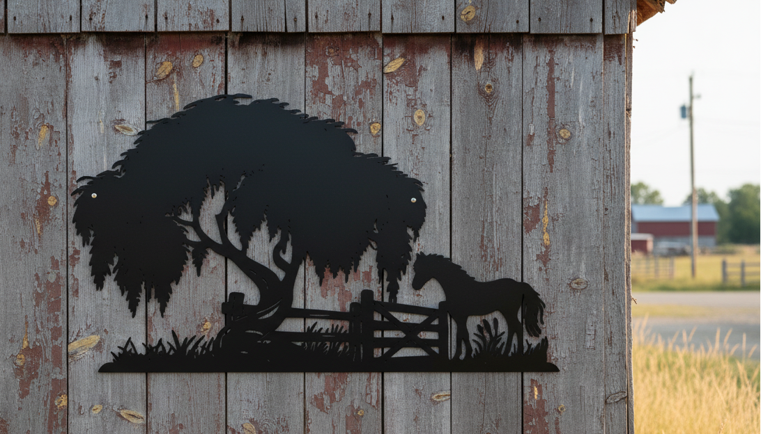 Horse Farm Metal Art Sign