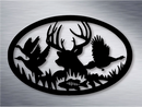 Hunting & Fishing Scene Metal Art