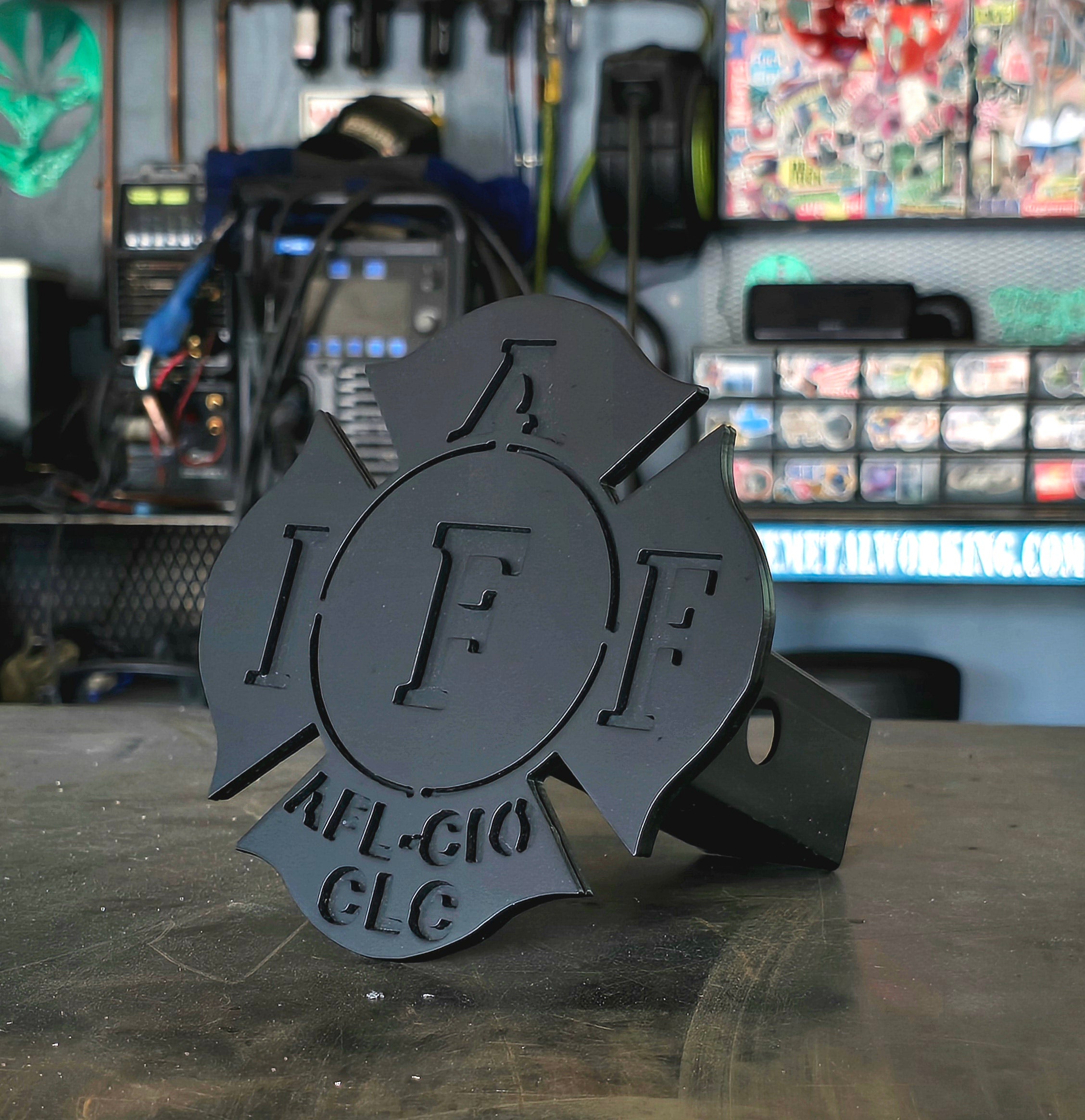 Firefighter Metal Hitch Cover