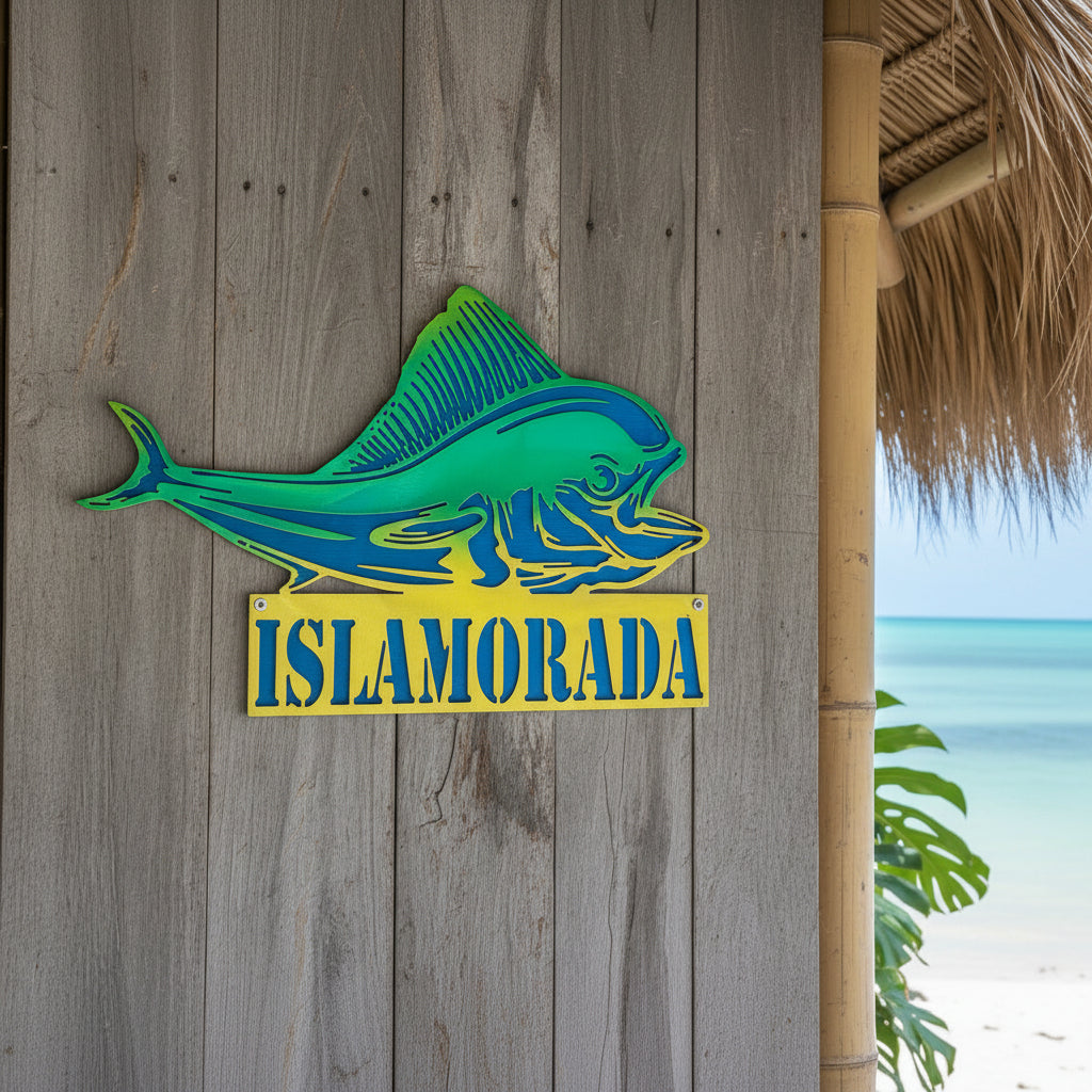 Mahi Mahi Address & Name Sign