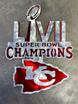 Powder coated sports team metal artwork by Elite Metalworking