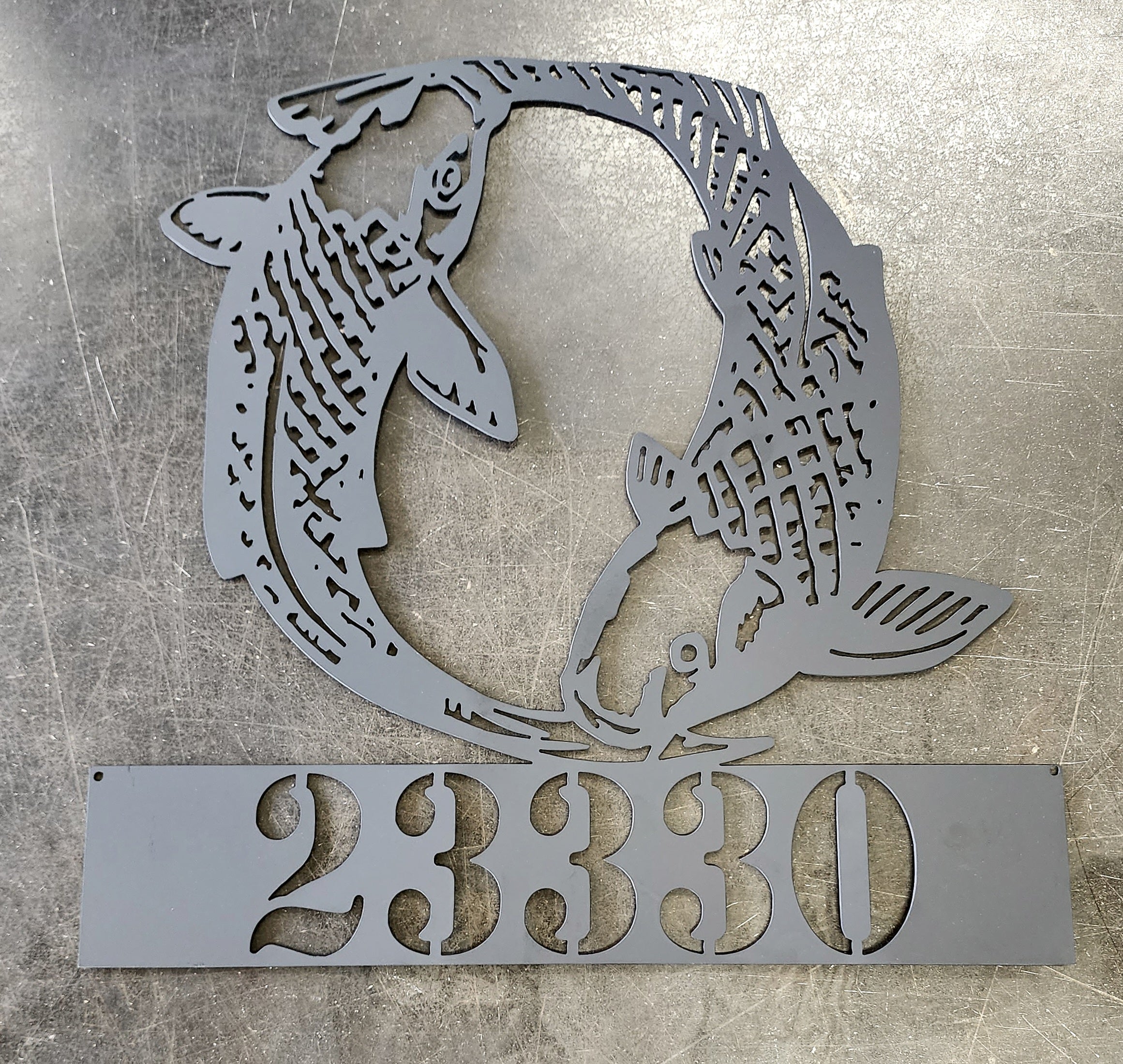 Koi Fish Metal Art