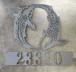 Koi Fish Metal Wall Art