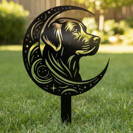 Labrador Retriever Moon Garden Stake