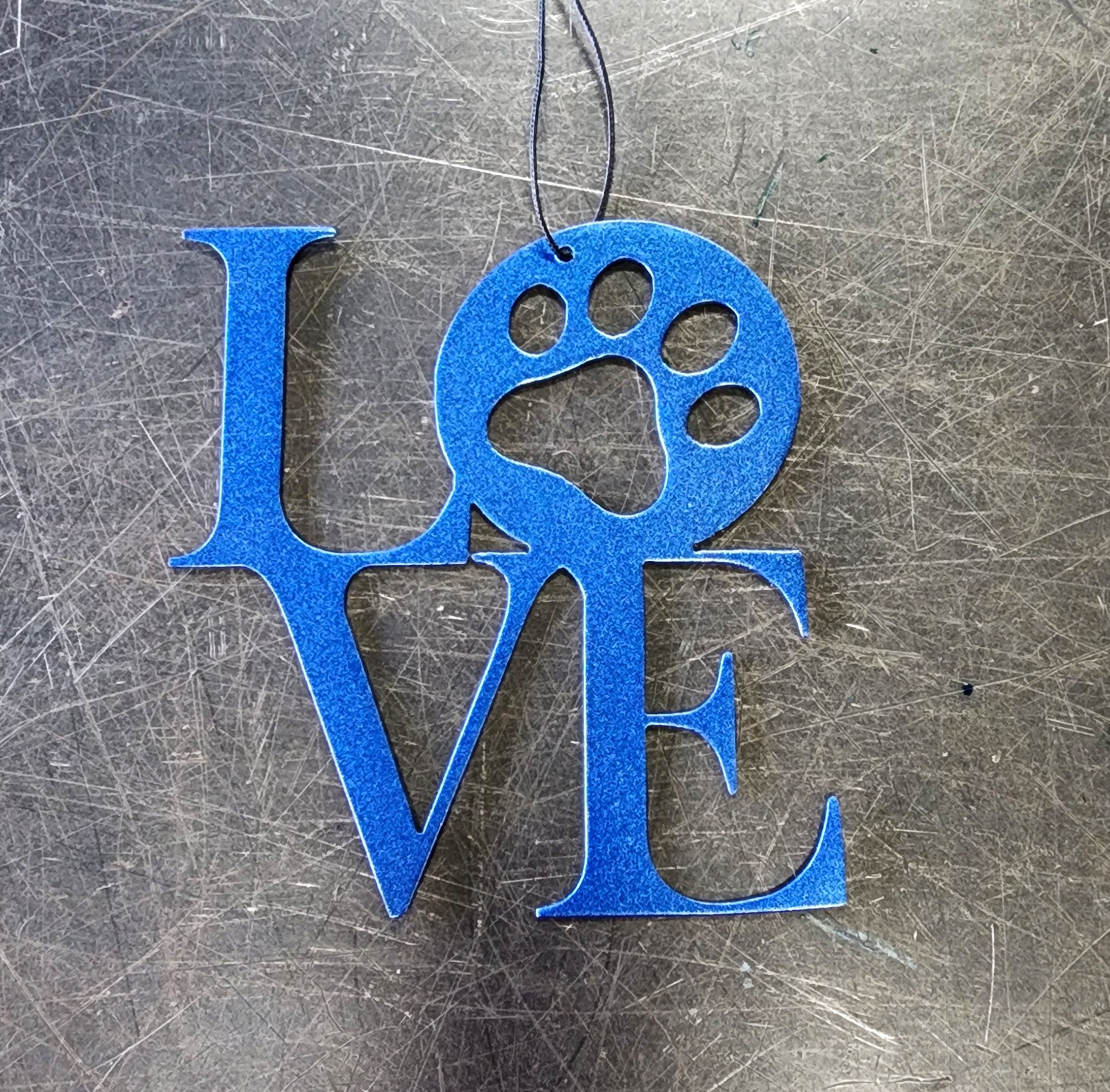 Dog Paw Love Ornament