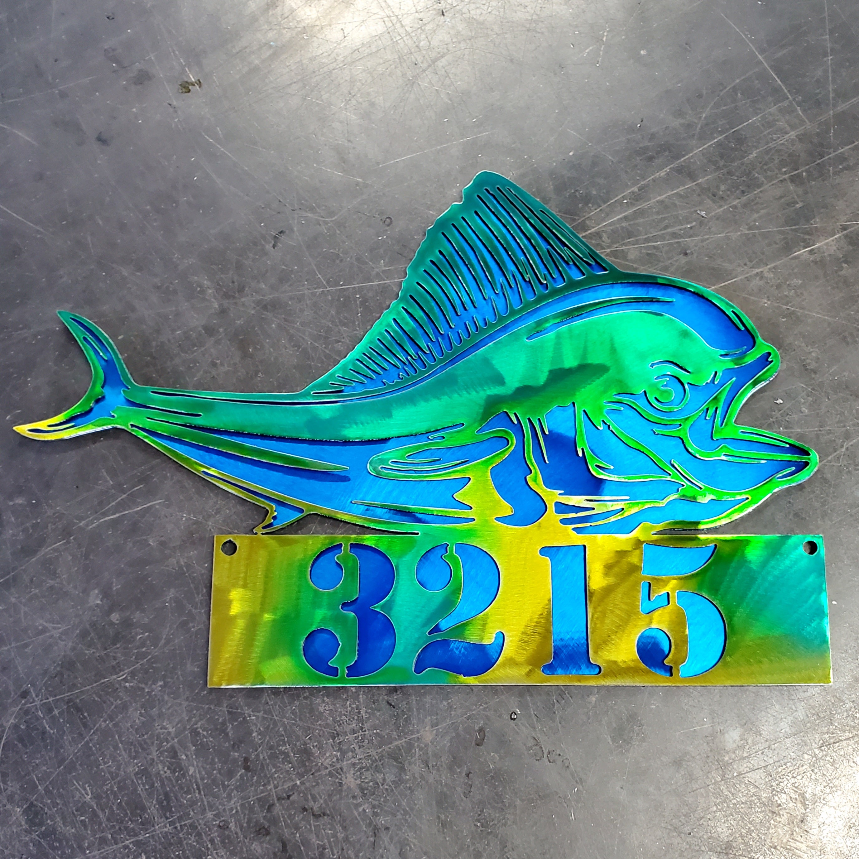 Mahi Mahi Metal Art
