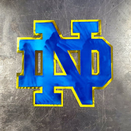 Powder coated sports team metal artwork by Elite Metalworking