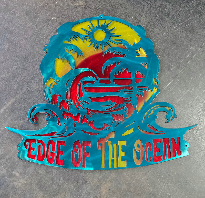 Stick Figure "Edge Of The Ocean" Metal Art