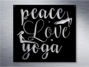 Peace-Love-Yoga Metal Art