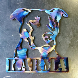 Pitbull Metal Wall Art