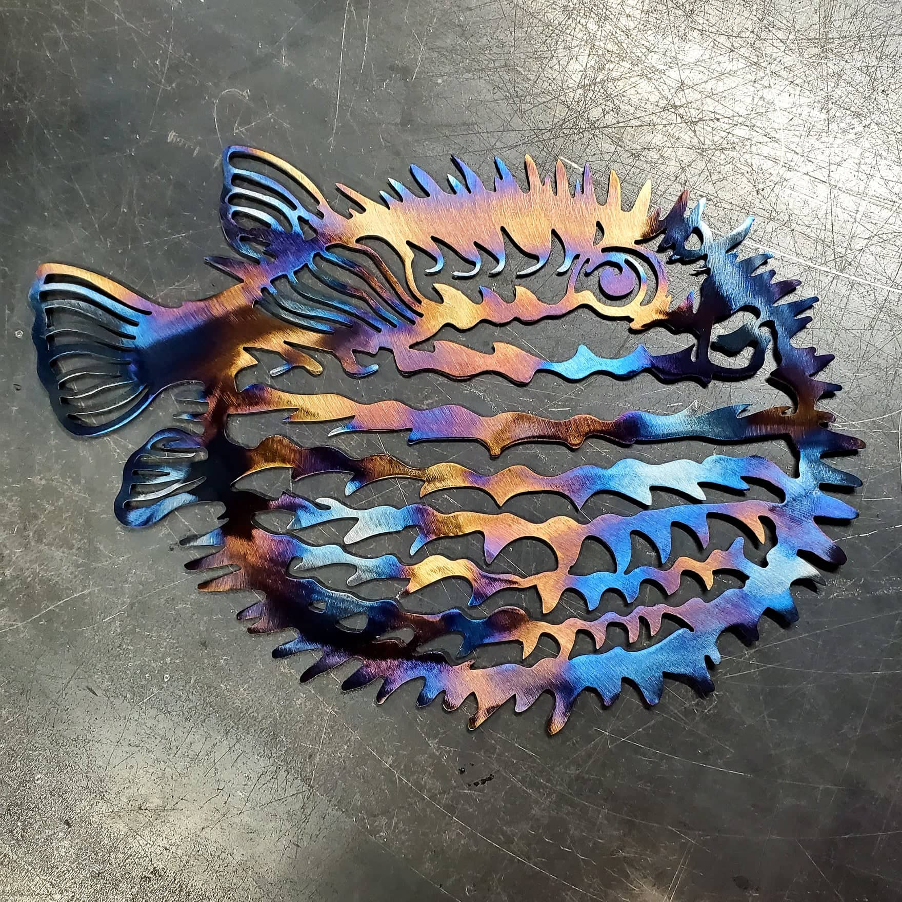 Pufferfish Metal Art