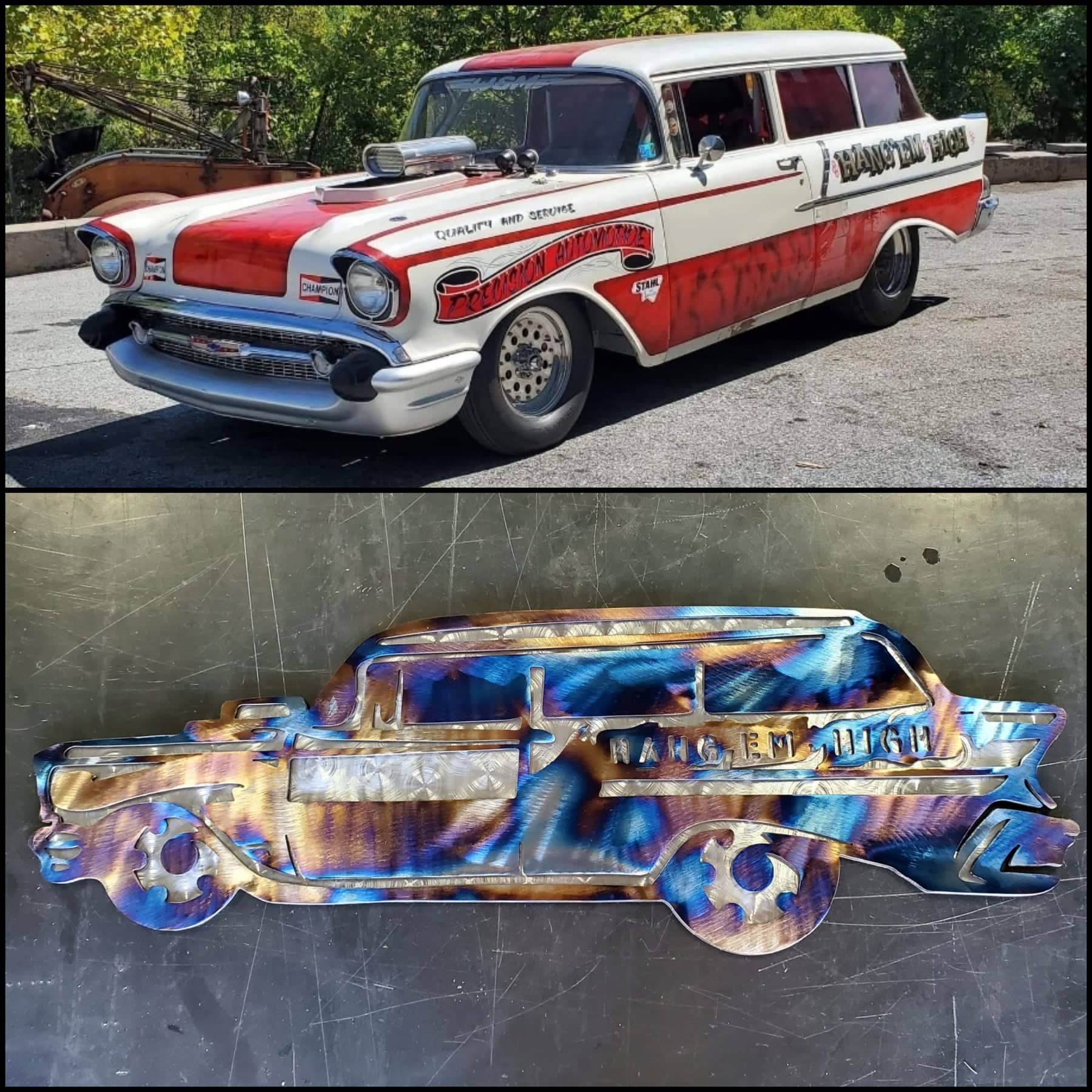 Custom metal art example by Elite Metalworking