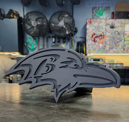 Two-layer sports team metal hitch cover by Elite Metalworking