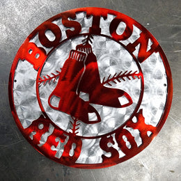 Powder coated sports team metal artwork by Elite Metalworking