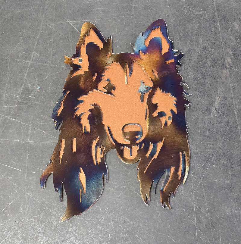 Rough Collie Metal Art