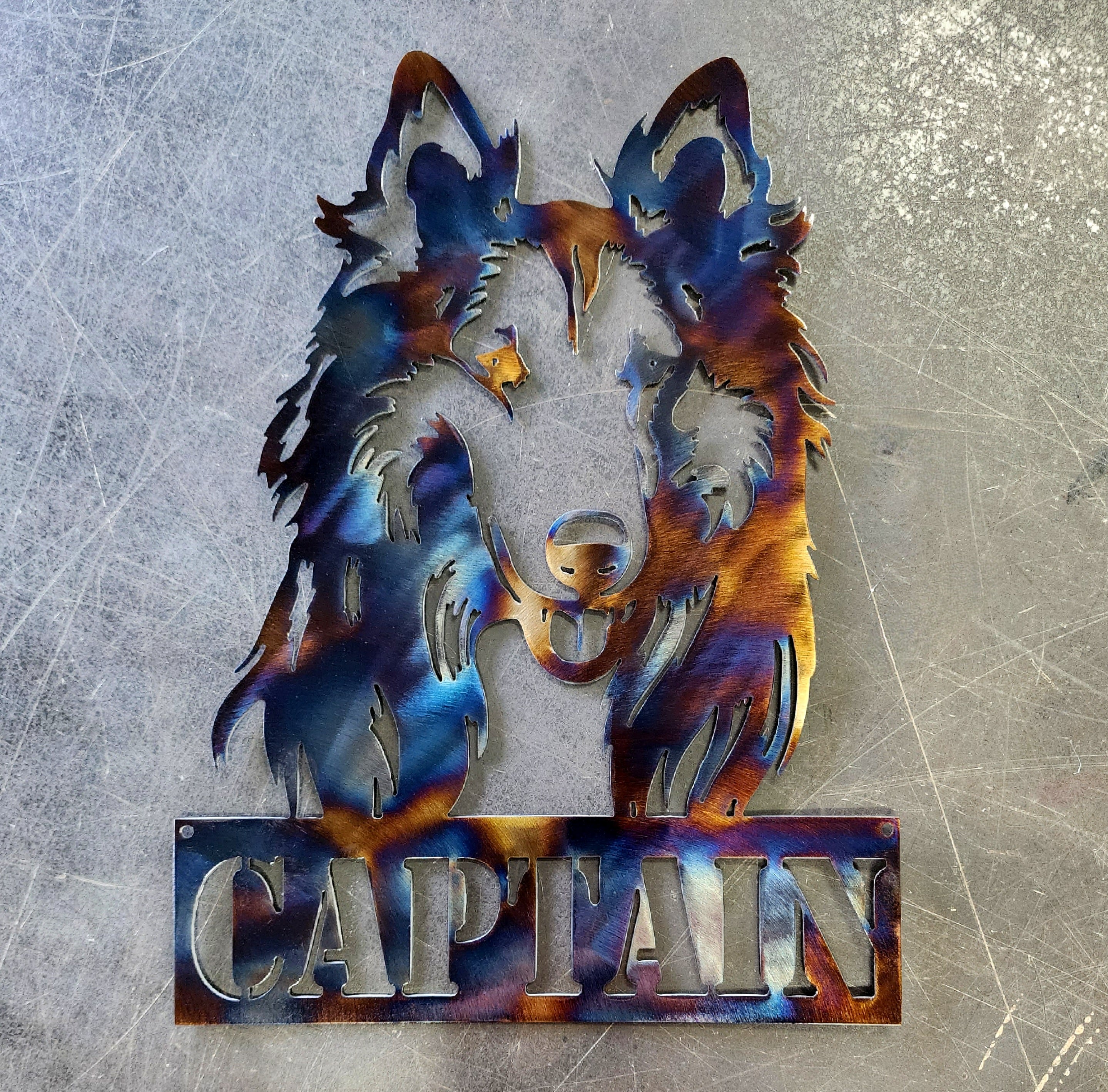 Rough Collie Metal Art