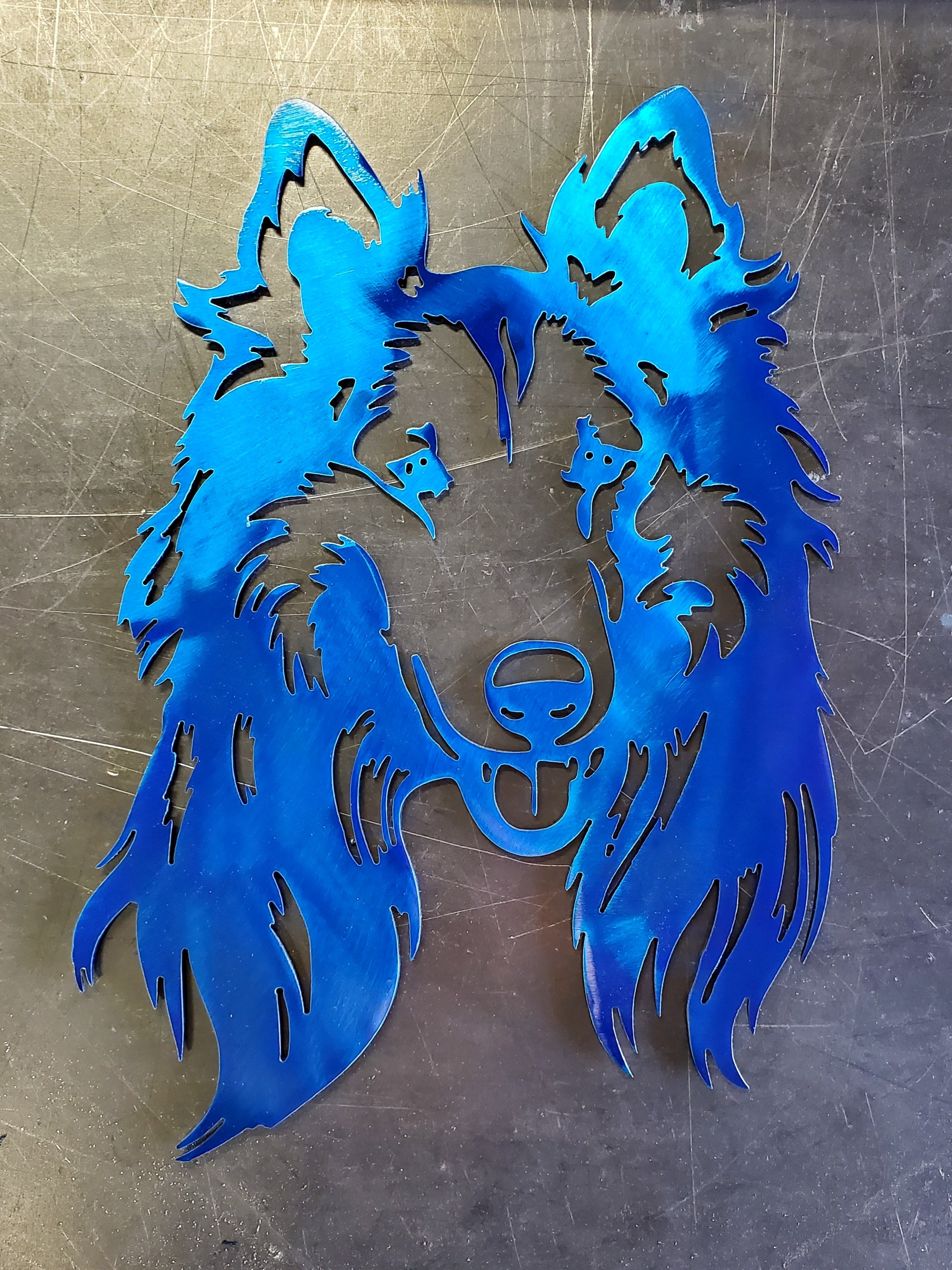 Rough Collie Metal Art