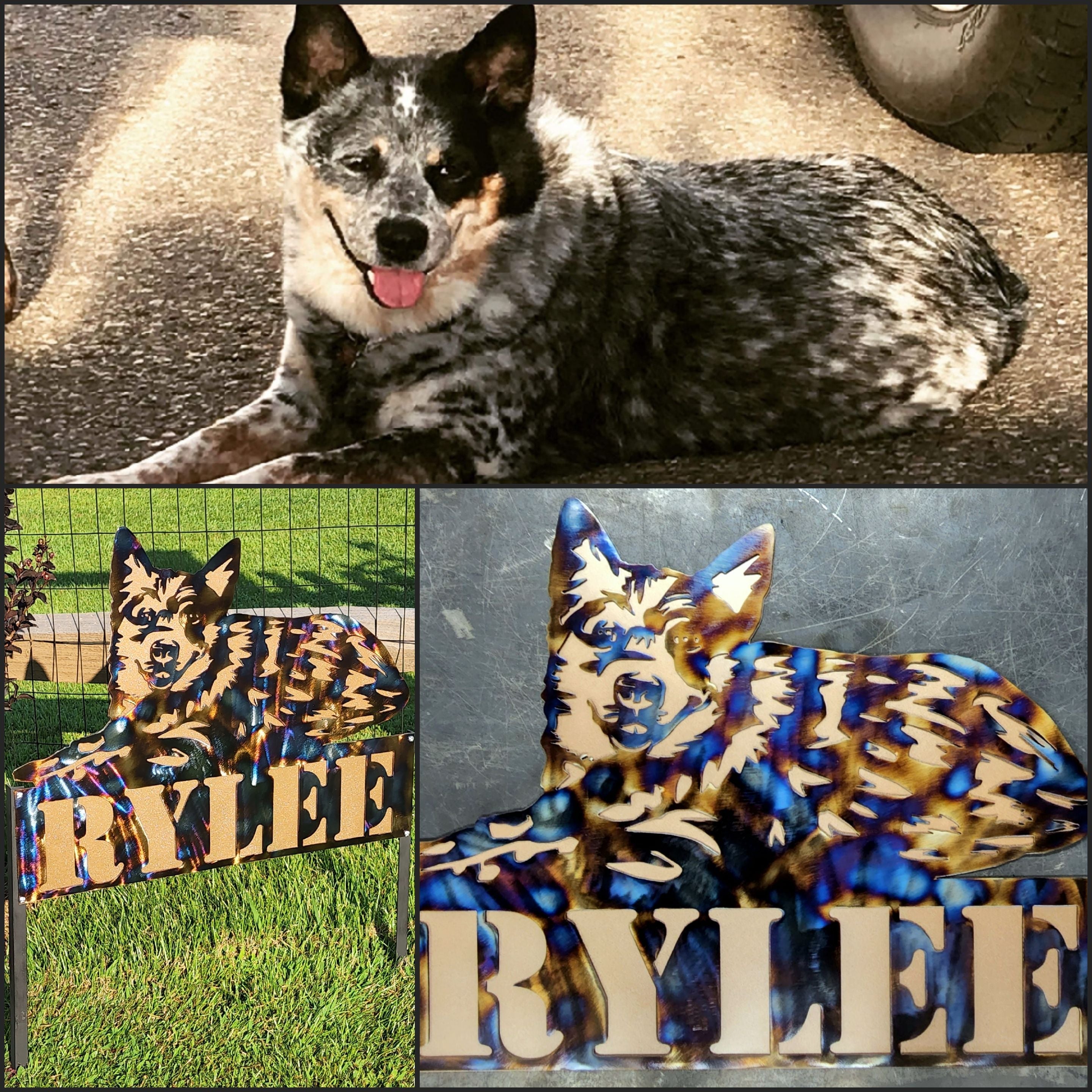 Custom dog metal art example by Elite Metalworking