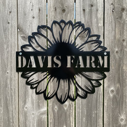 Sunflower Personalized Metal Sign