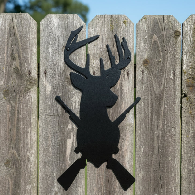 White-Tailed Deer Hunting Metal Wall Art