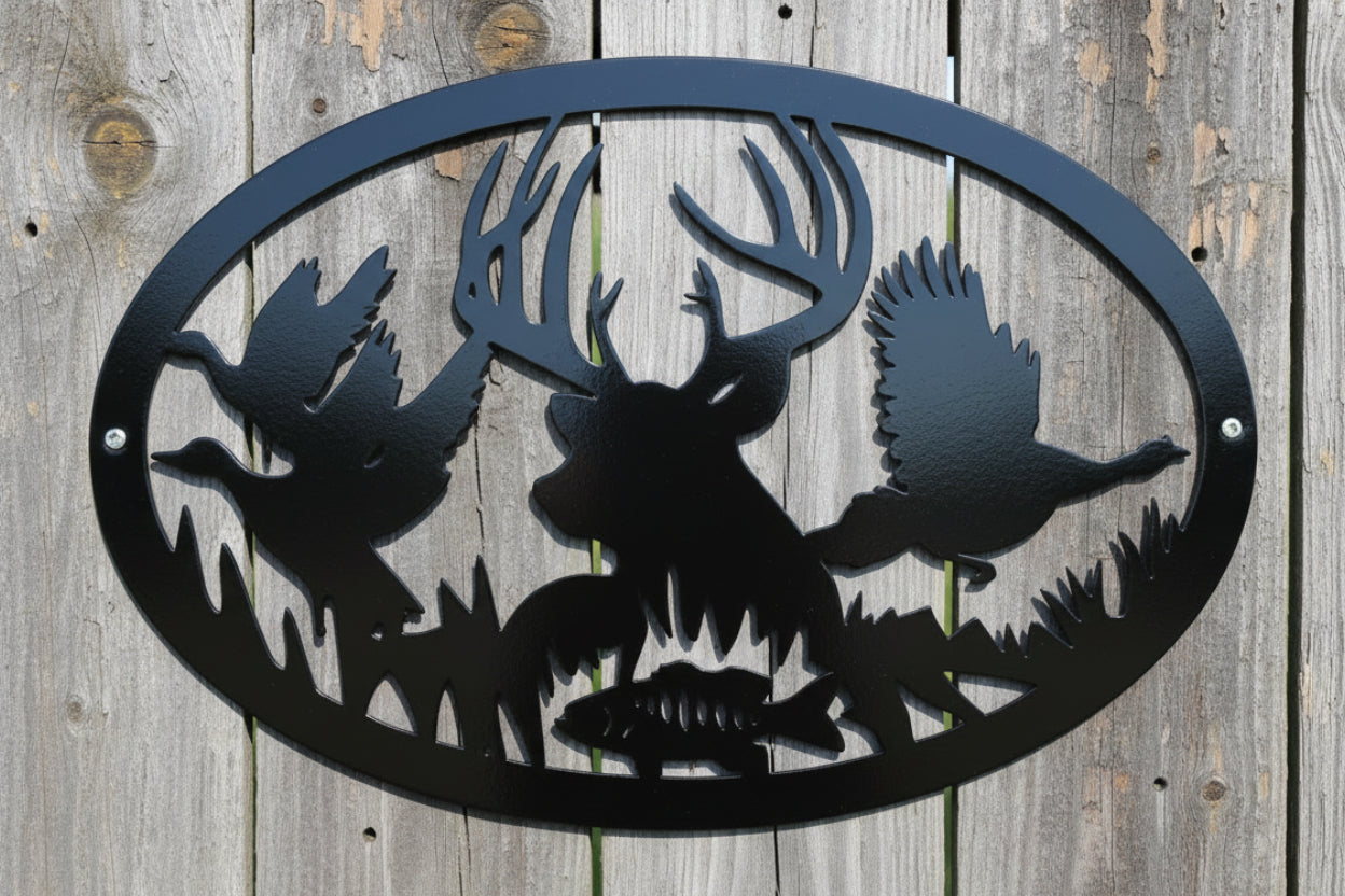 Wildlife Hunting & Fishing Metal Wall Art