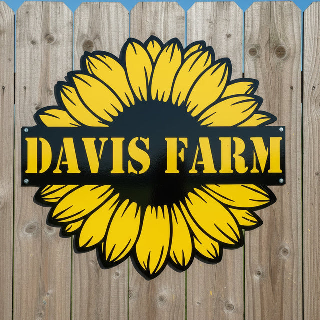 Sunflower Personalized Metal Sign #1
