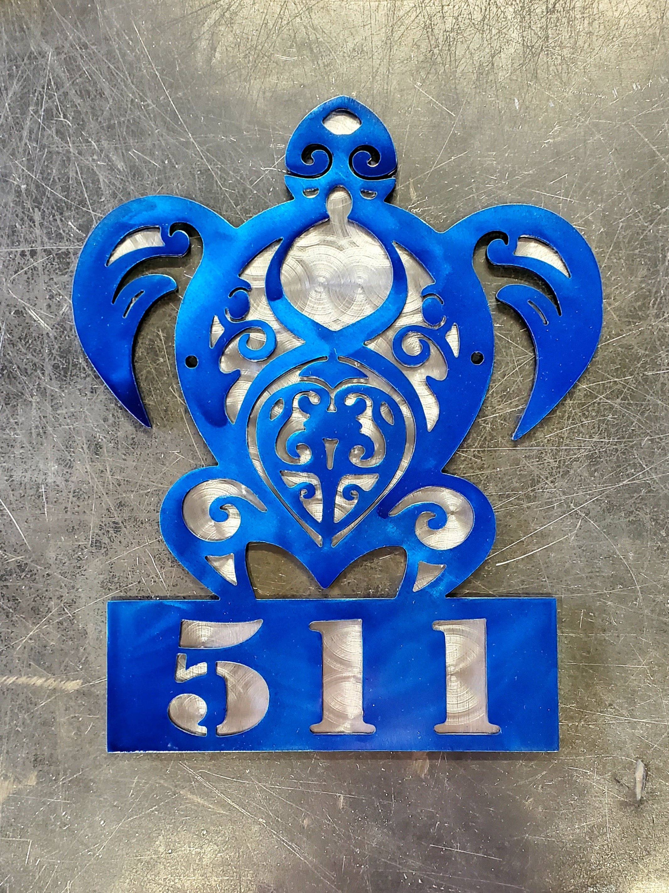 Sea Turtle Metal Art