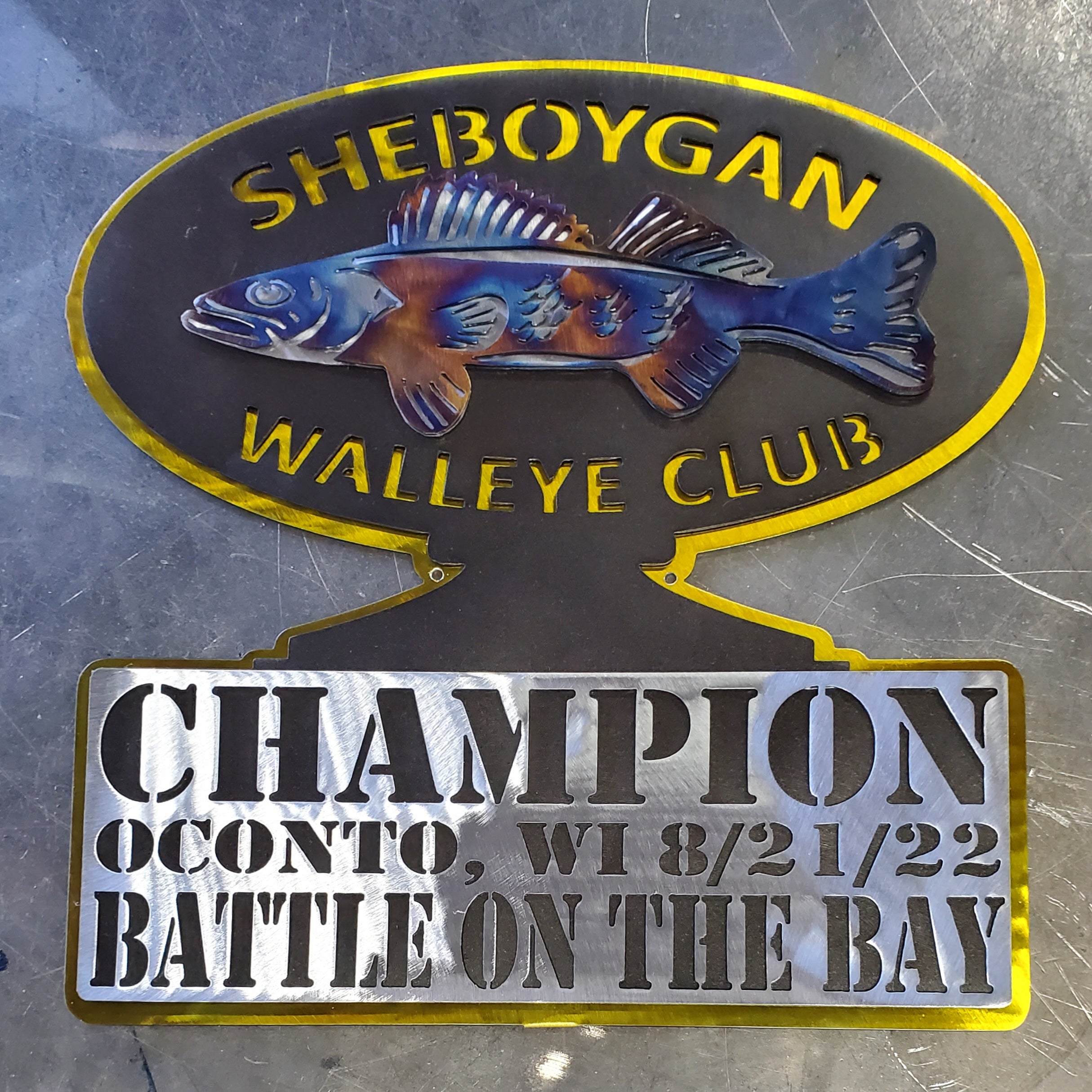 Custom Fishing Tournament Metal Trophies & Awards