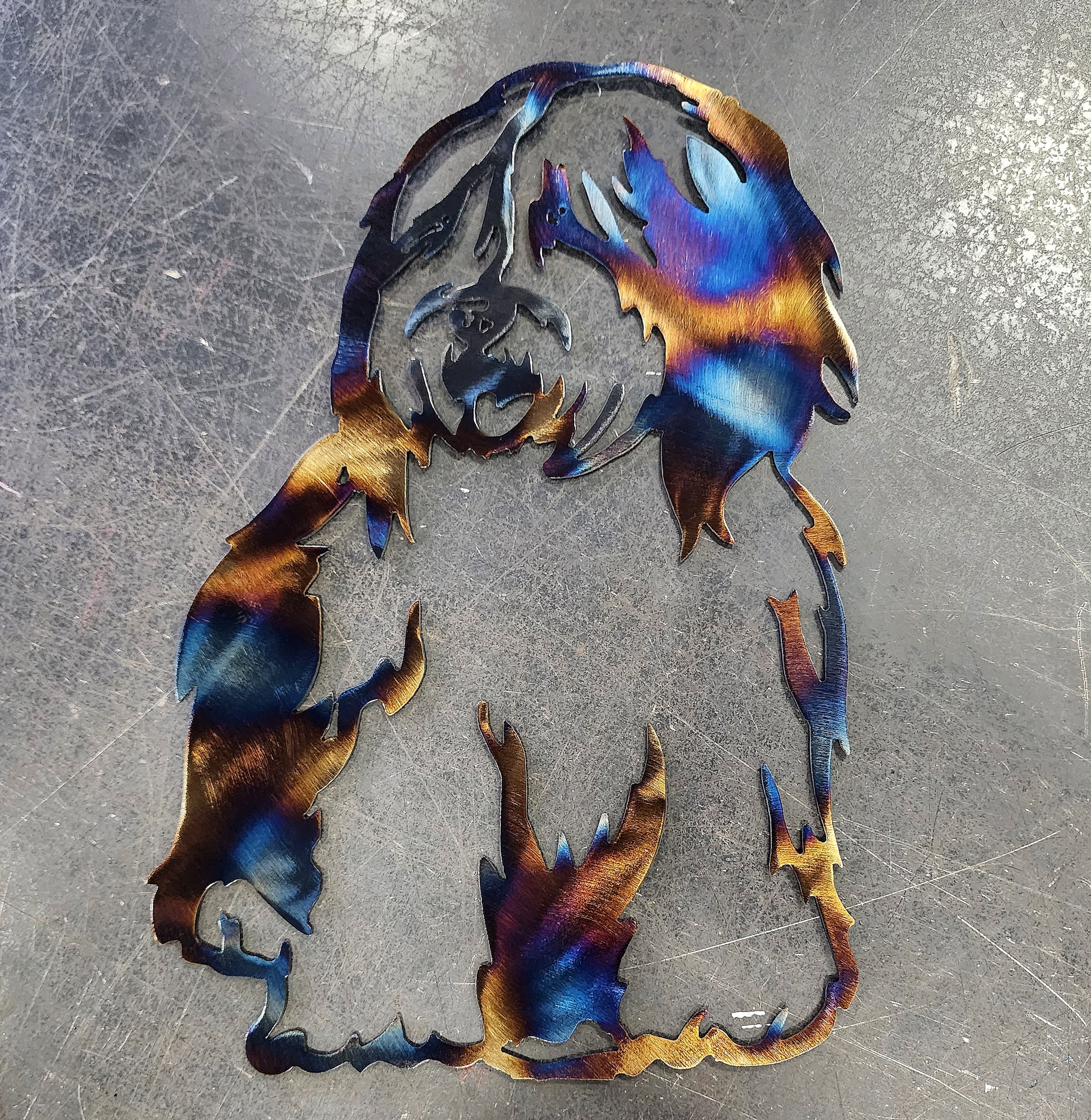 Old English Sheepdog Metal Art