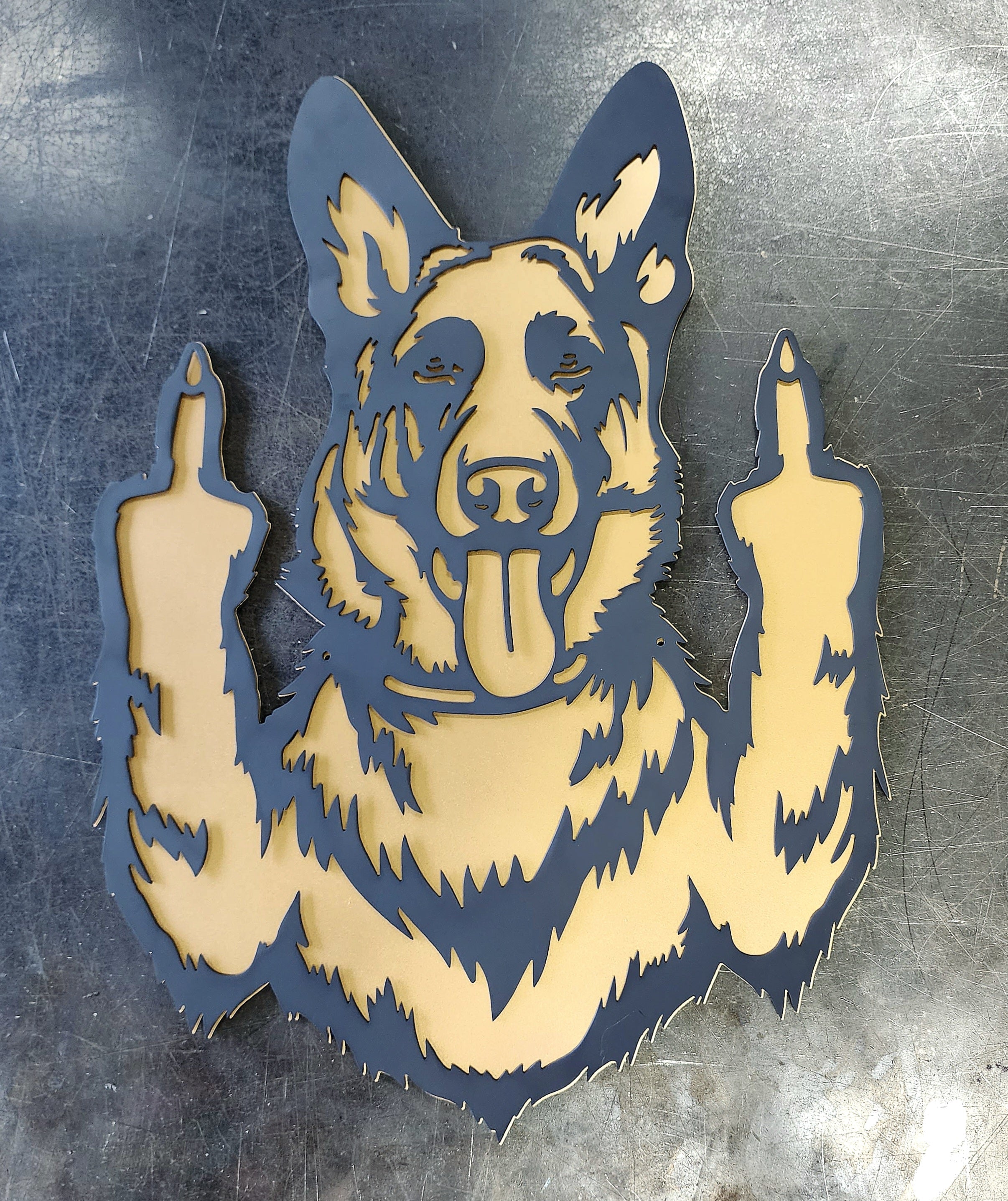 German Shepherd #3 Metal Art