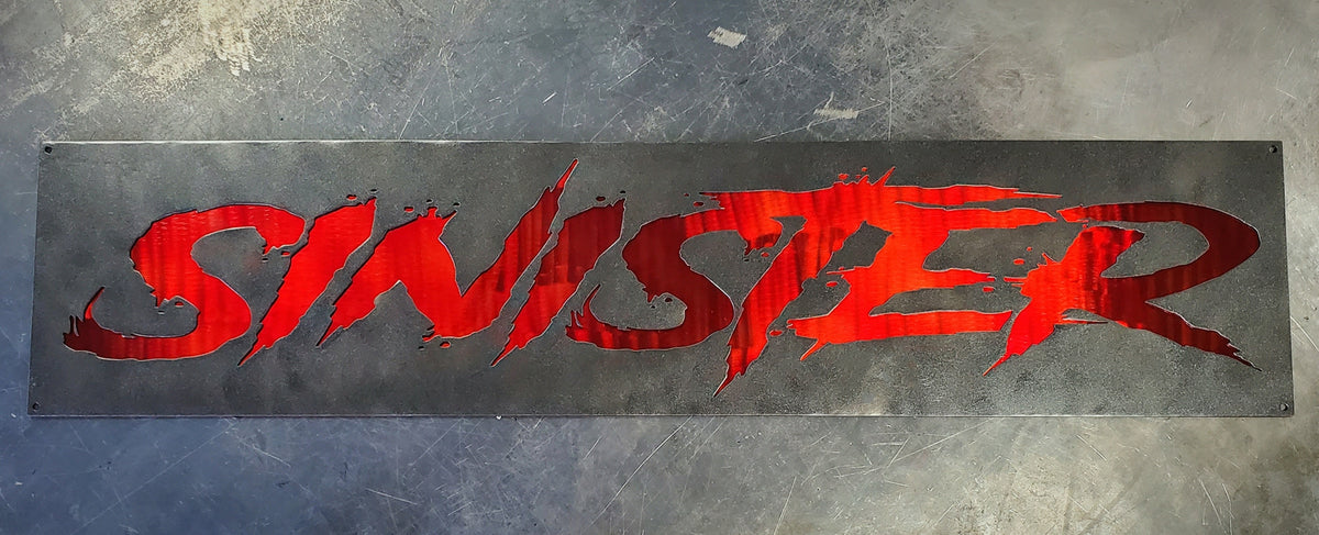 Sinister lettering by Elite Metalworking
