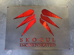 Skogul Incorporated red emblem by Elite Metalworking