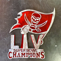 Powder coated sports team metal artwork by Elite Metalworking