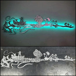 Coastal waterfront metal panorama by Elite Metalworking