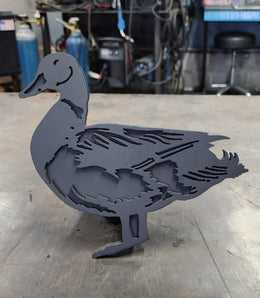Teal Duck Metal Hitch Cover made from powder coated steel
