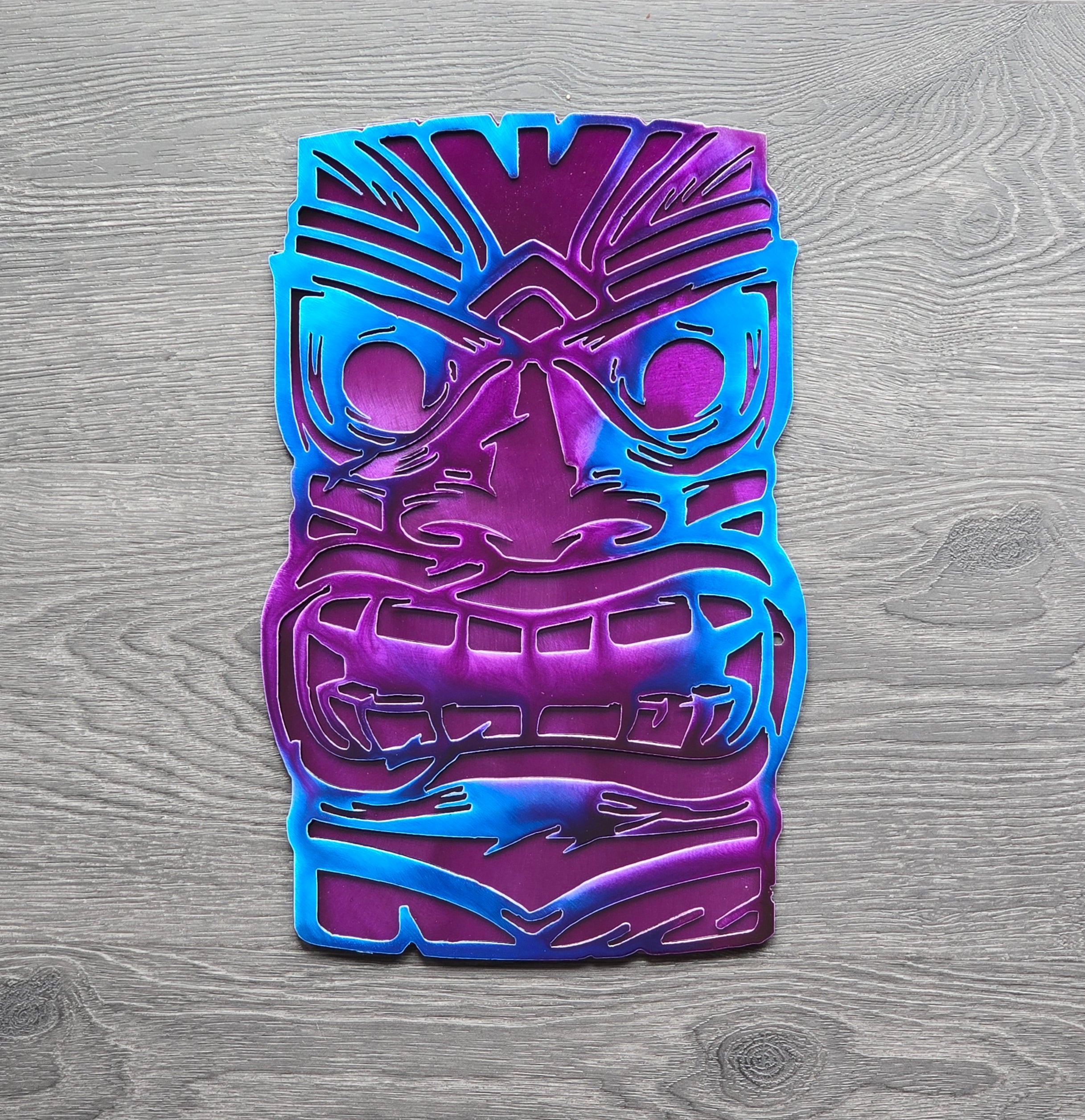 Tiki Mask Metal Art