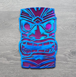 Tiki Mask Metal Wall Art