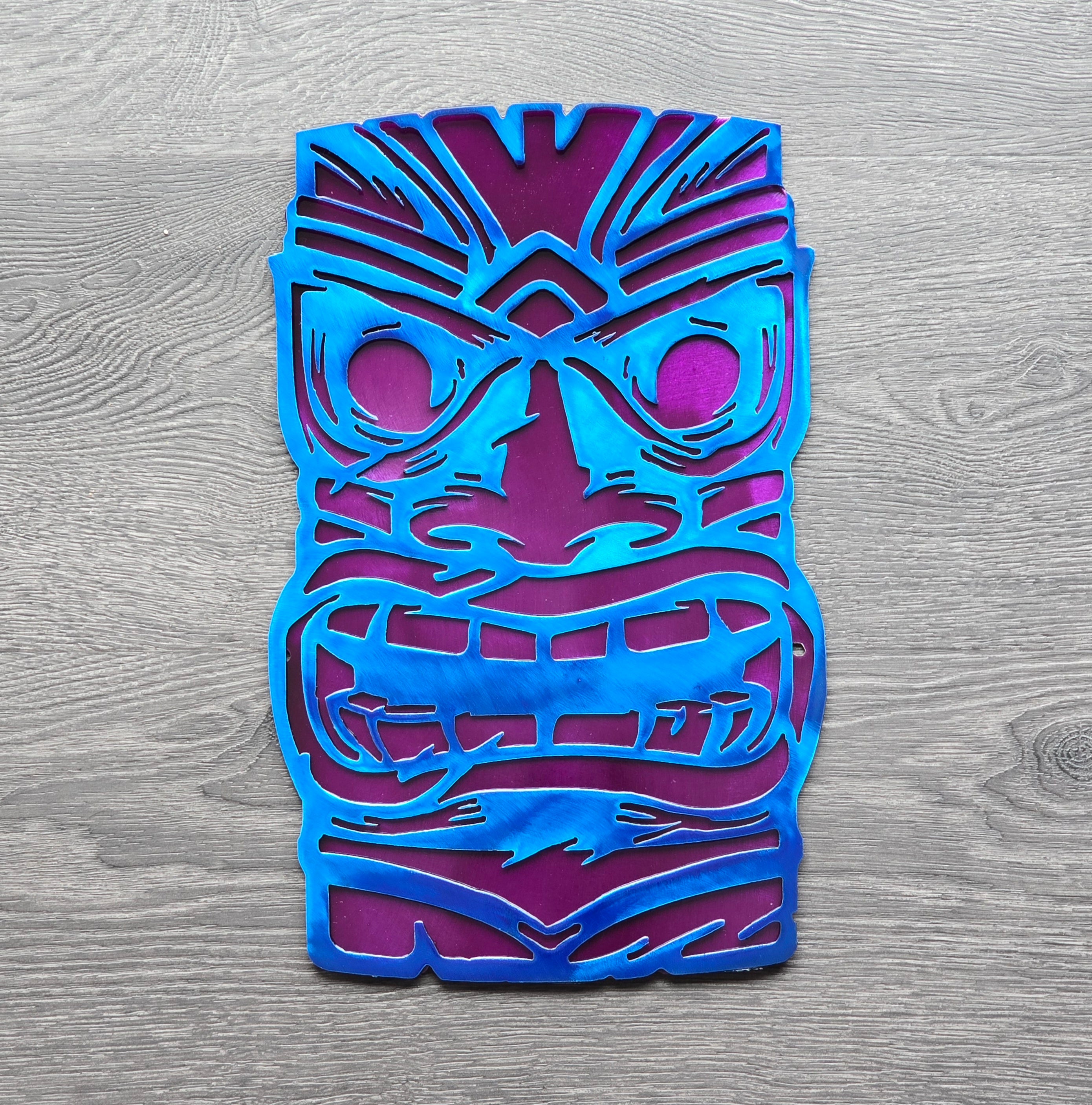 Tiki Mask Metal Art