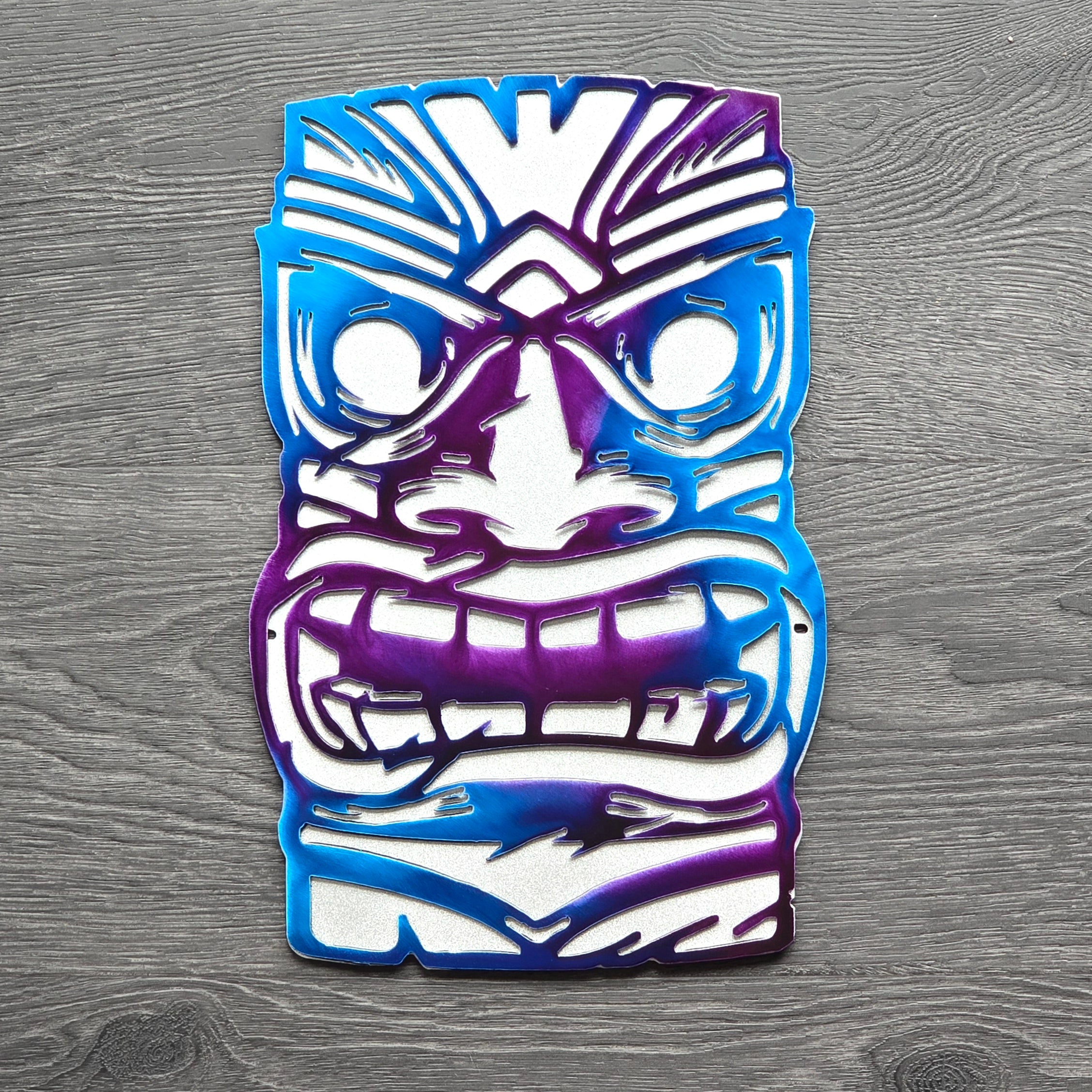 Tiki Mask Metal Art