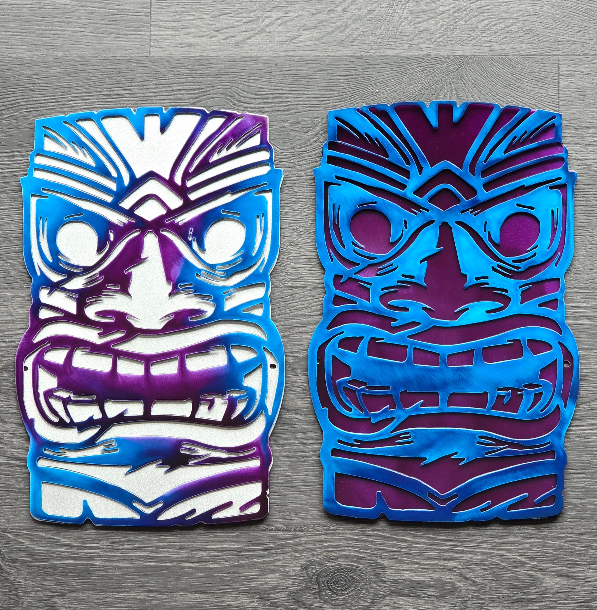 Tiki Mask Metal Art