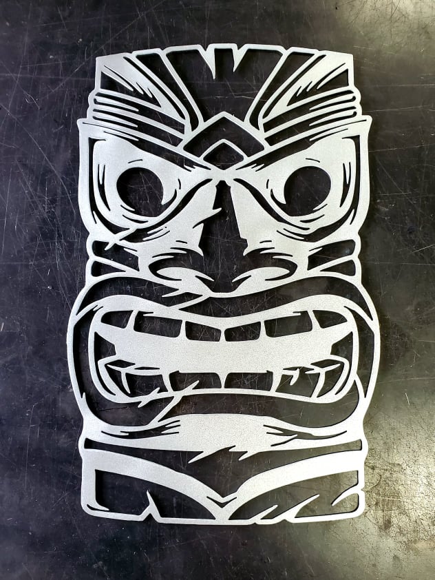 Tiki Mask Metal Art