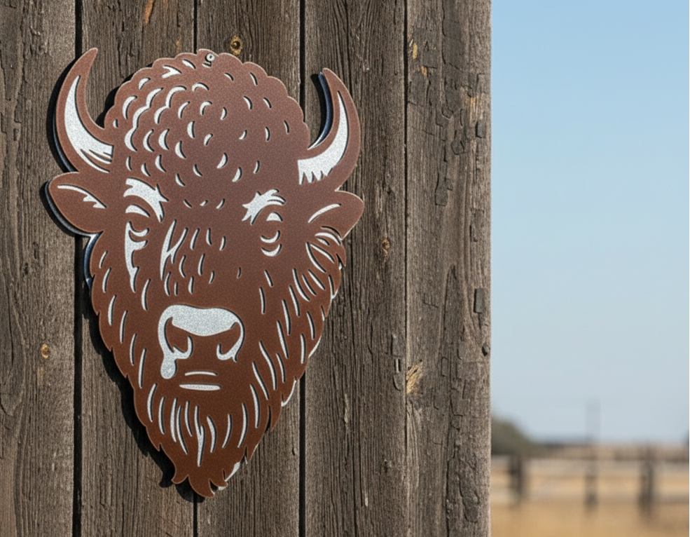 Bison Metal Art