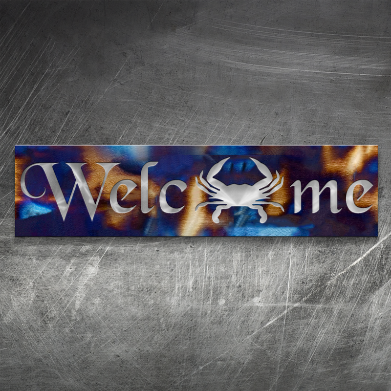 Blue Crab Welcome Sign