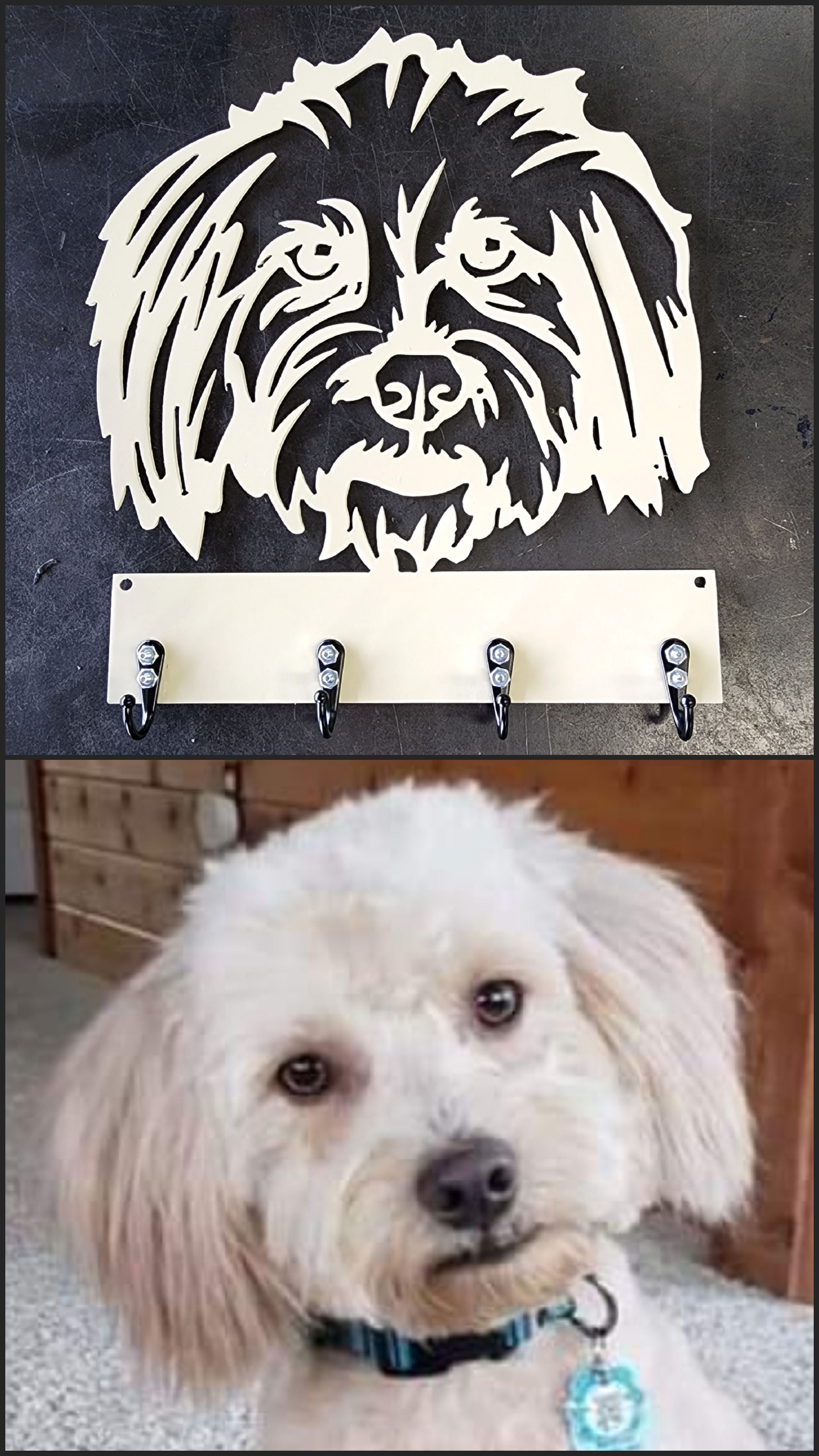 Custom dog metal art example by Elite Metalworking