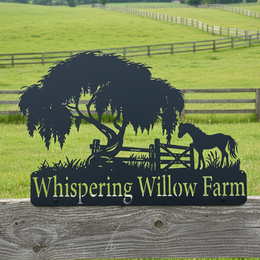 Horse Farm Personalized Metal Sign