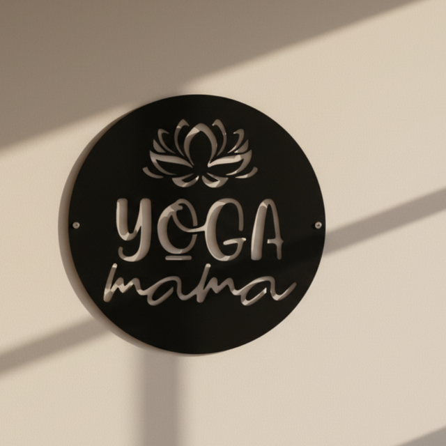 Yoga Mama Metal Wall Art