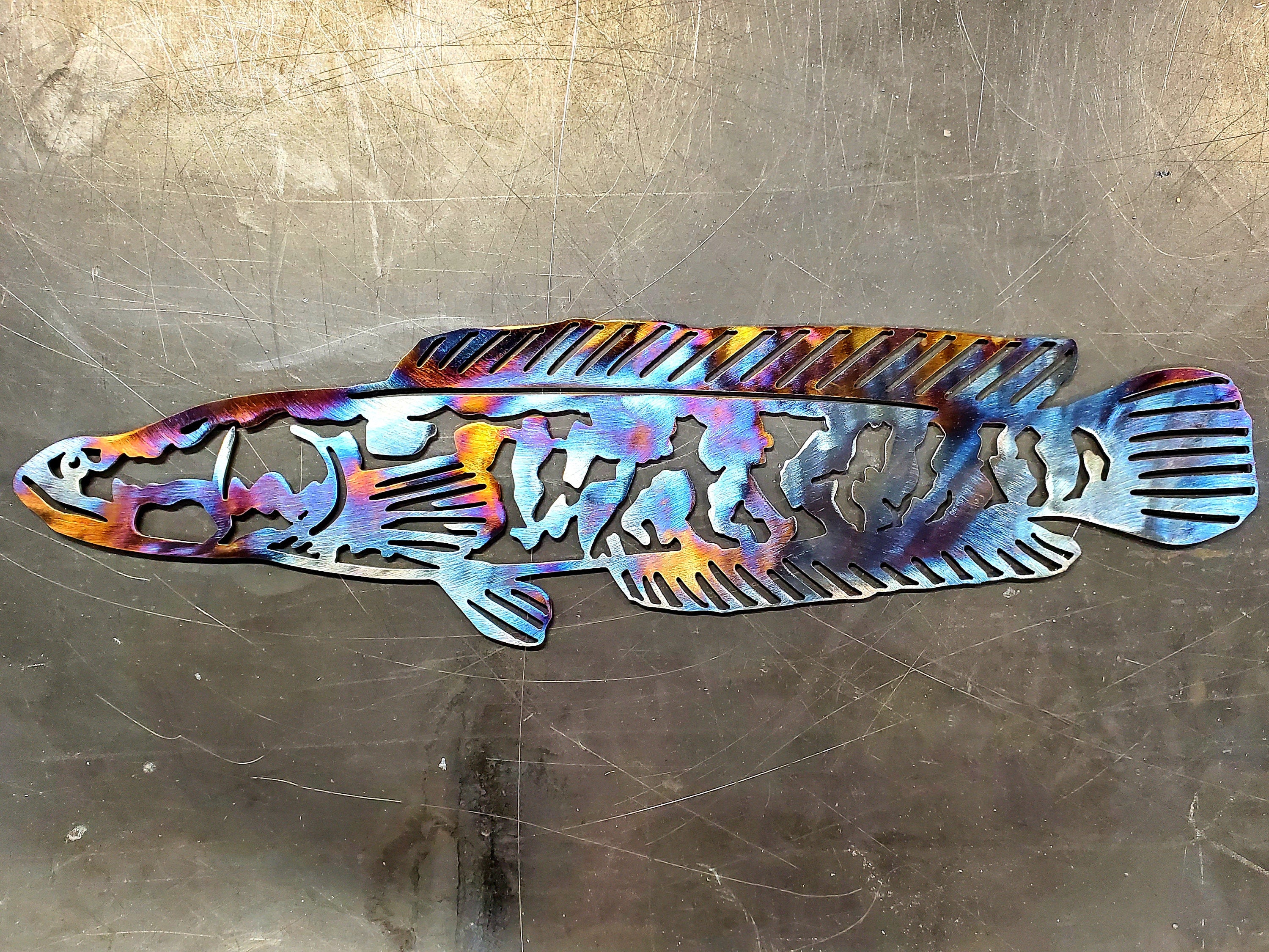 Northern Snakehead #2 Metal Art