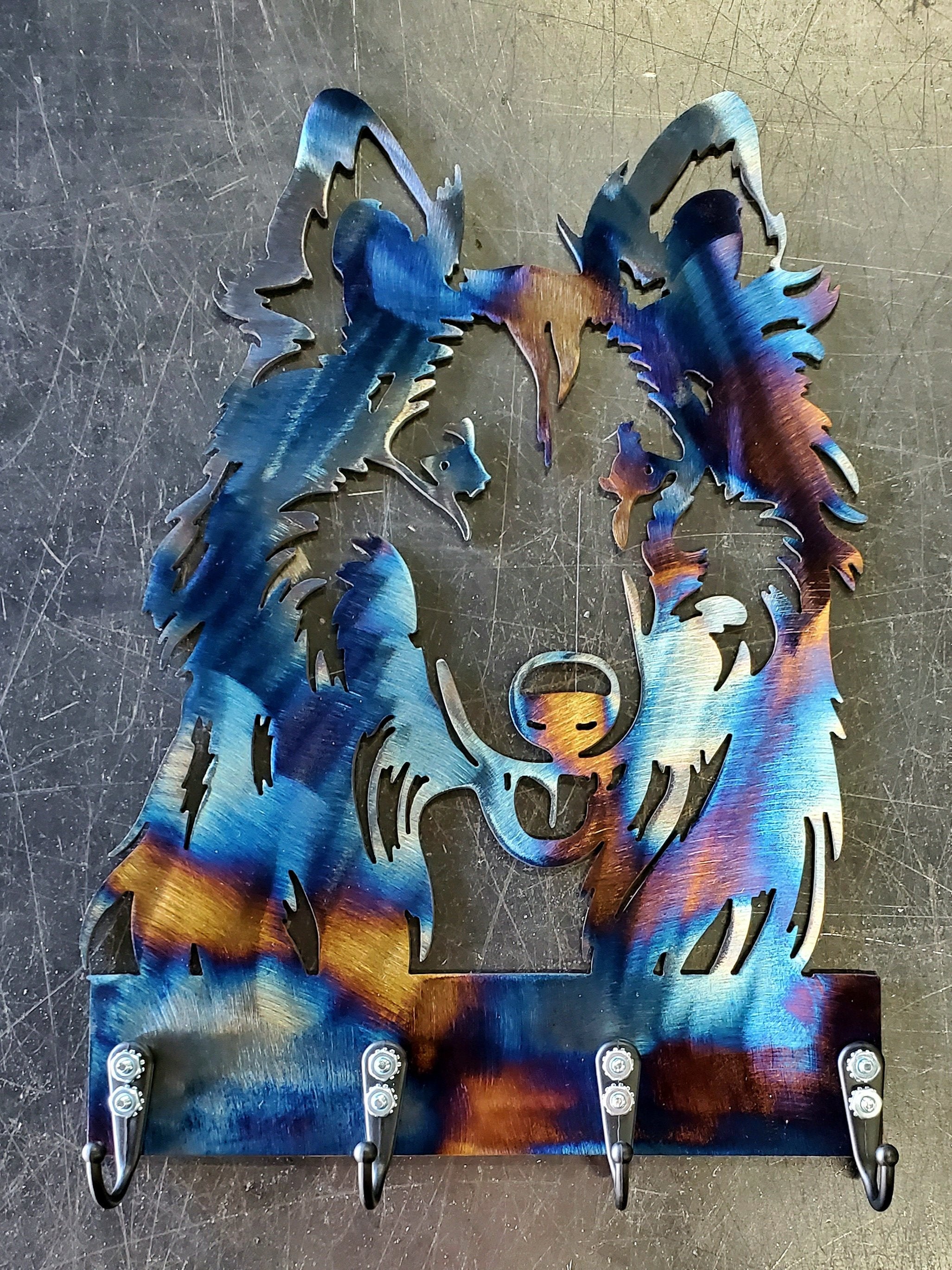 Rough Collie Metal Art