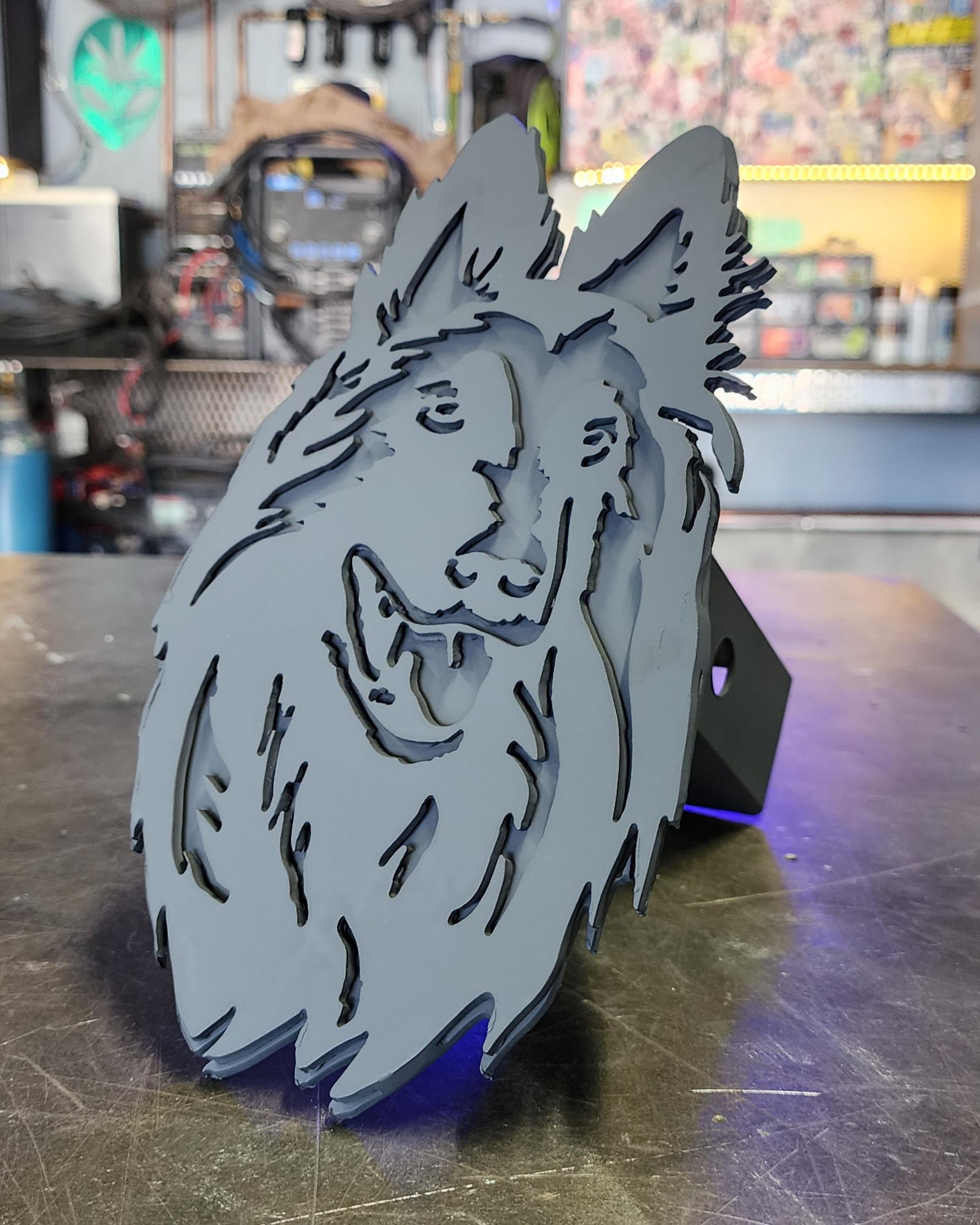 Belgian Tervuren Metal Hitch Cover